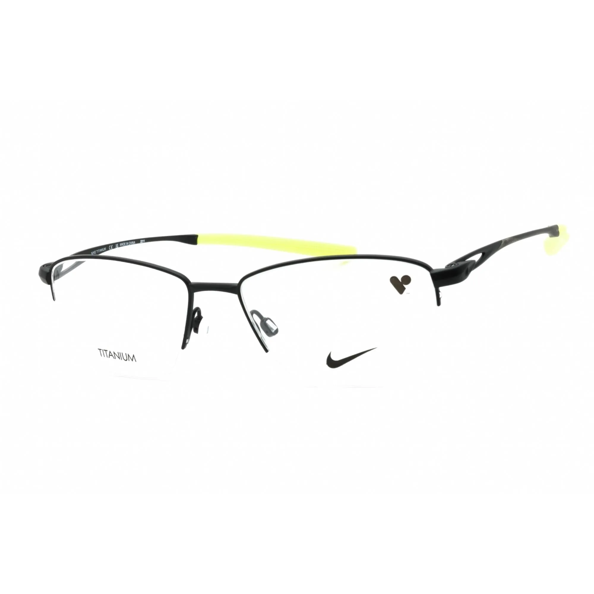 Nike Men's Eyeglasses - Satin Black Titanium Rectangular Frame | NIKE 6045 002