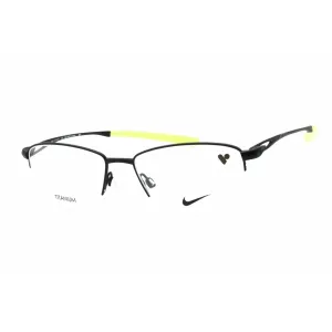 Nike Men's Eyeglasses - Satin Black Titanium Rectangular Frame | NIKE 6045 002