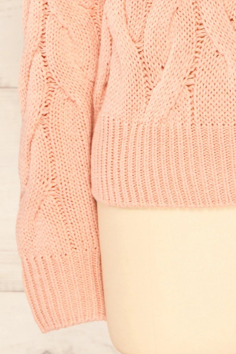 Paide Pink | Cable Knit Sweater