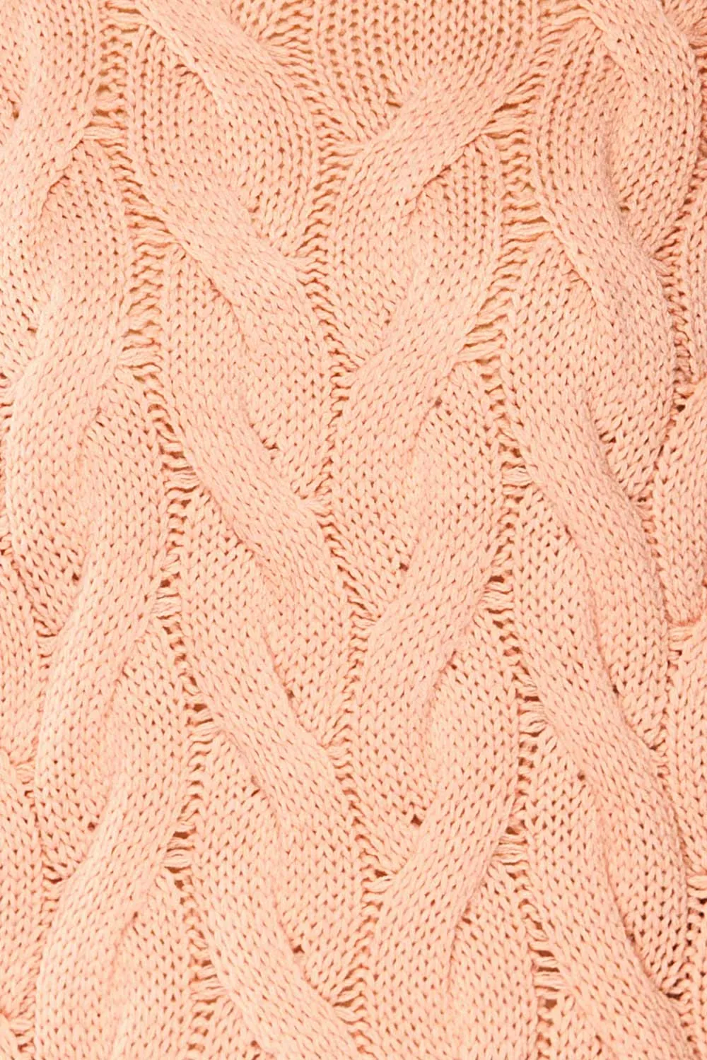 Paide Pink | Cable Knit Sweater