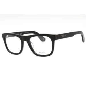 Police Men's Eyeglasses - Black Plastic Square Shape Frame Clear Lens | VPLE37N 0700