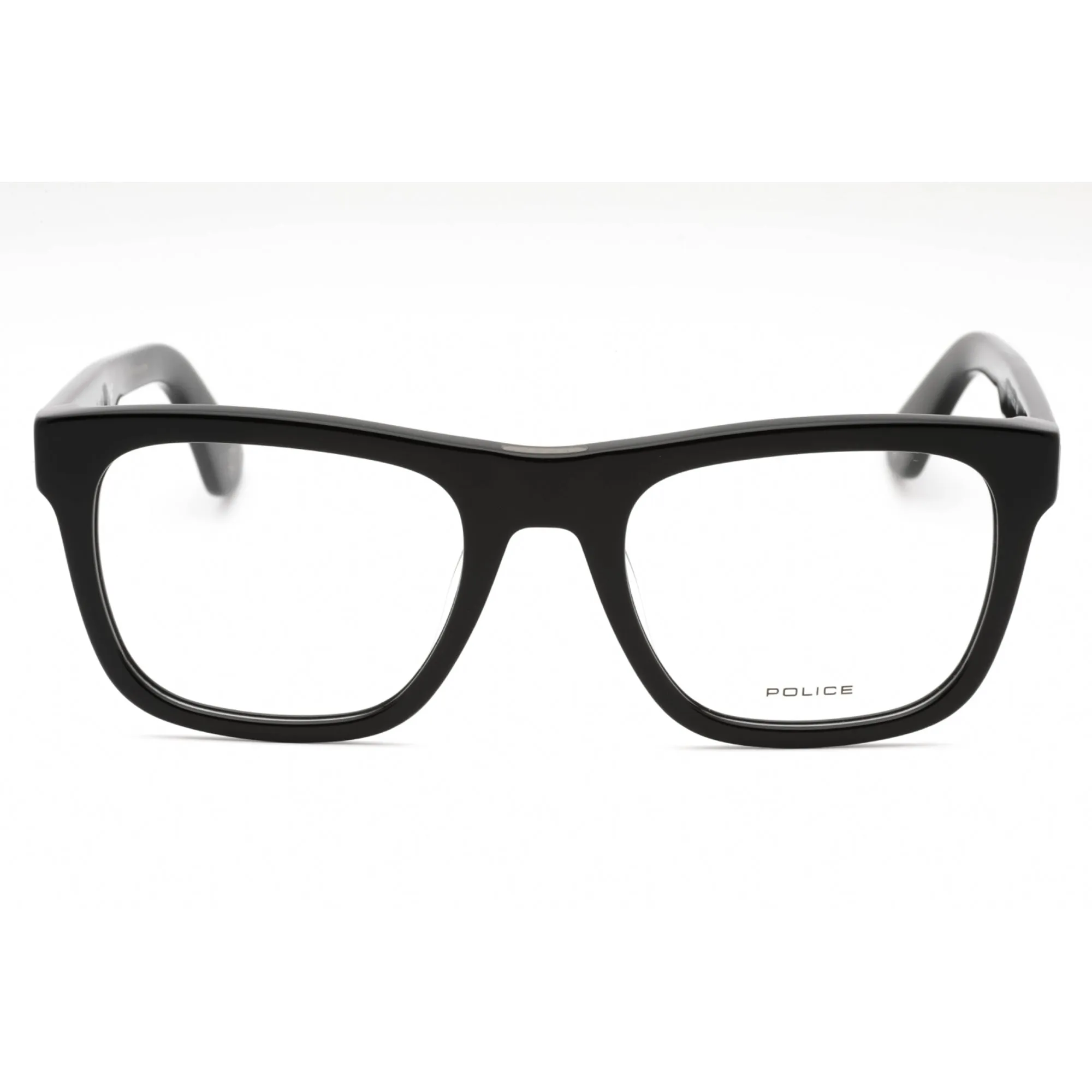 Police Men's Eyeglasses - Black Plastic Square Shape Frame Clear Lens | VPLE37N 0700