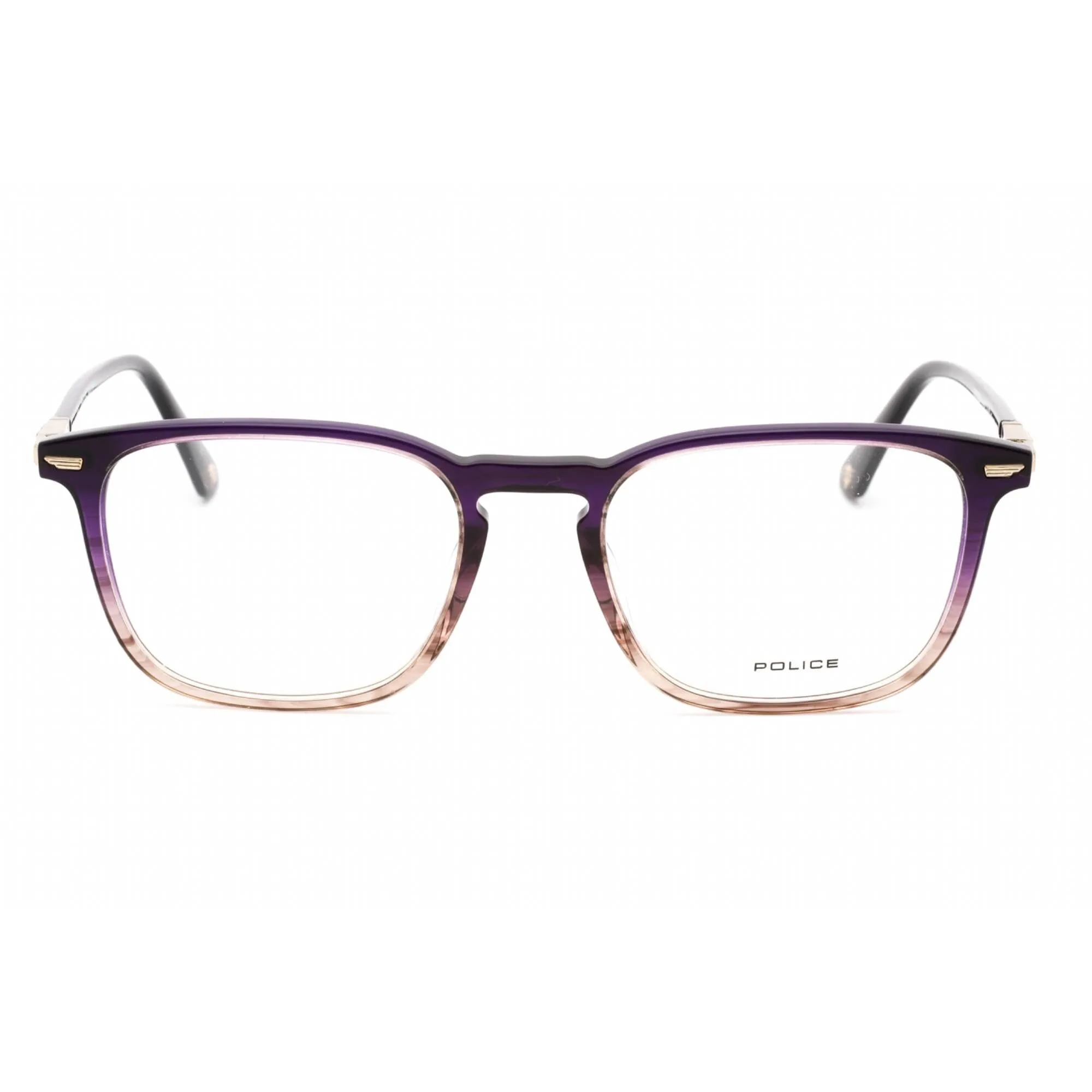 Police Men's Eyeglasses - Gradient Violet Acetate Square Full Rim Frame | VPLF81M 0D78