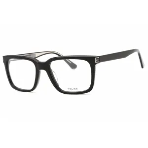Police Men's Eyeglasses - Shiny Black Acetate Square Frame Clear Lens | VPLF03N 700Y