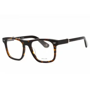 Police Men's Eyeglasses - Shiny Havana Acetate Square Full Rim Frame | VPLL72M 0722