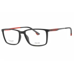 Police Men's Eyeglasses - Shiny Red Injected Propionate Rectangular | VPL949 0R43