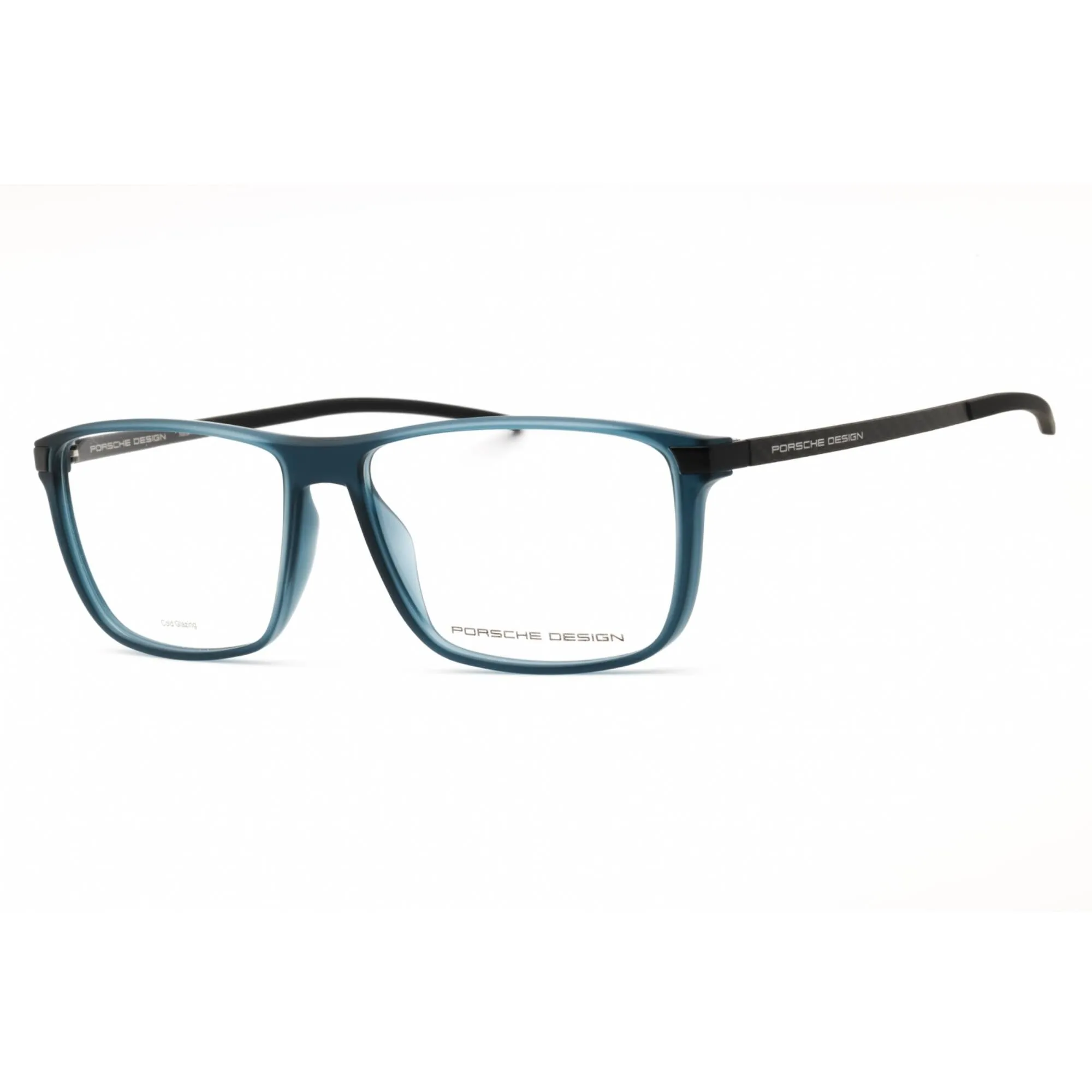 Porsche Men's Eyeglasses - Blue Injected Propionate Rectangular Full Rim | P8327 B