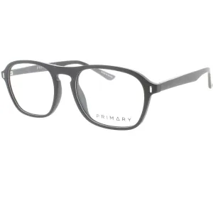 Primary Men's Eyeglasses - Demo Lens Plastic Navigator Full Rim Frame | PN501 BLACK