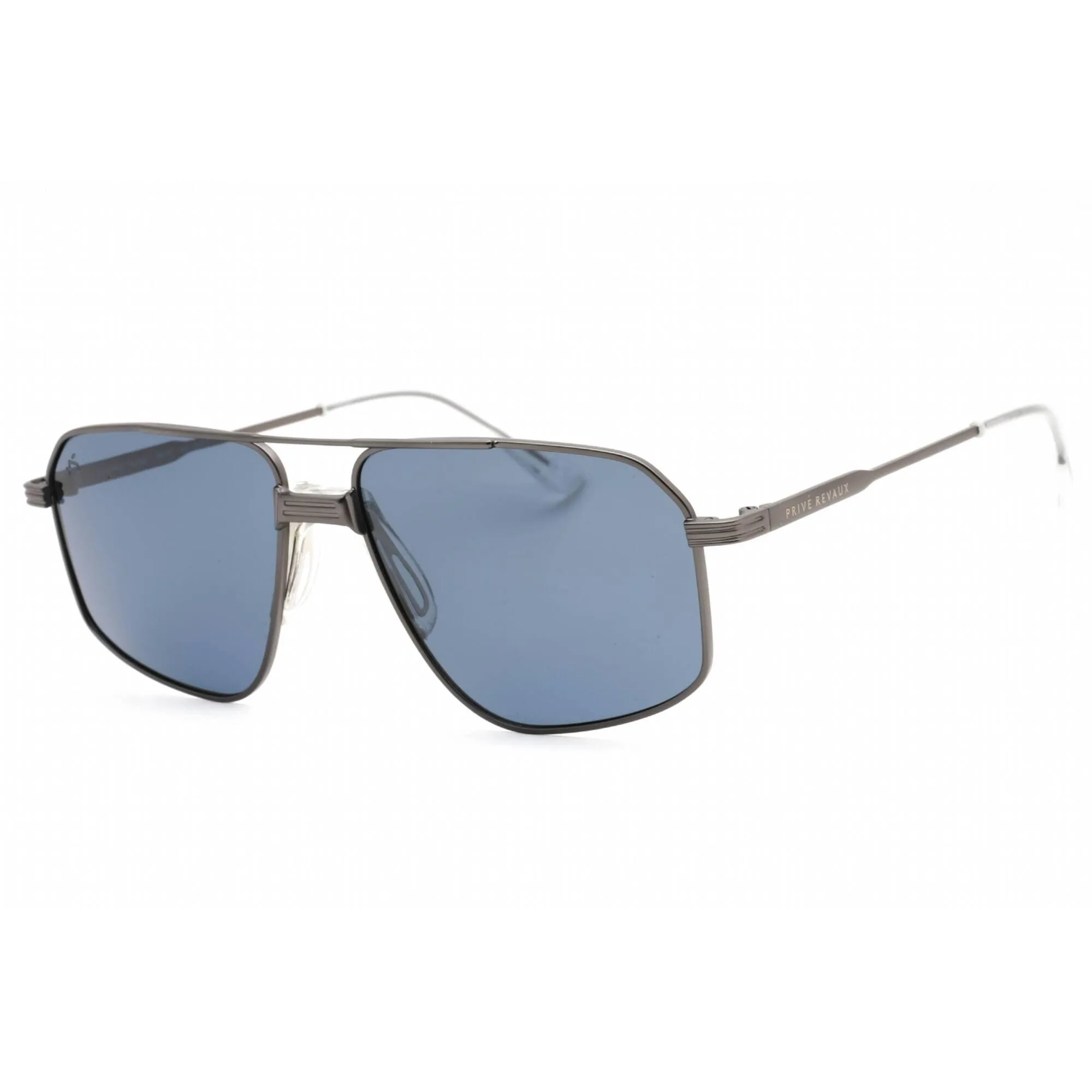 Prive Revaux Men's Sunglasses - Blue Lens Metal Aviator Shape Frame | Rico Gunmetal