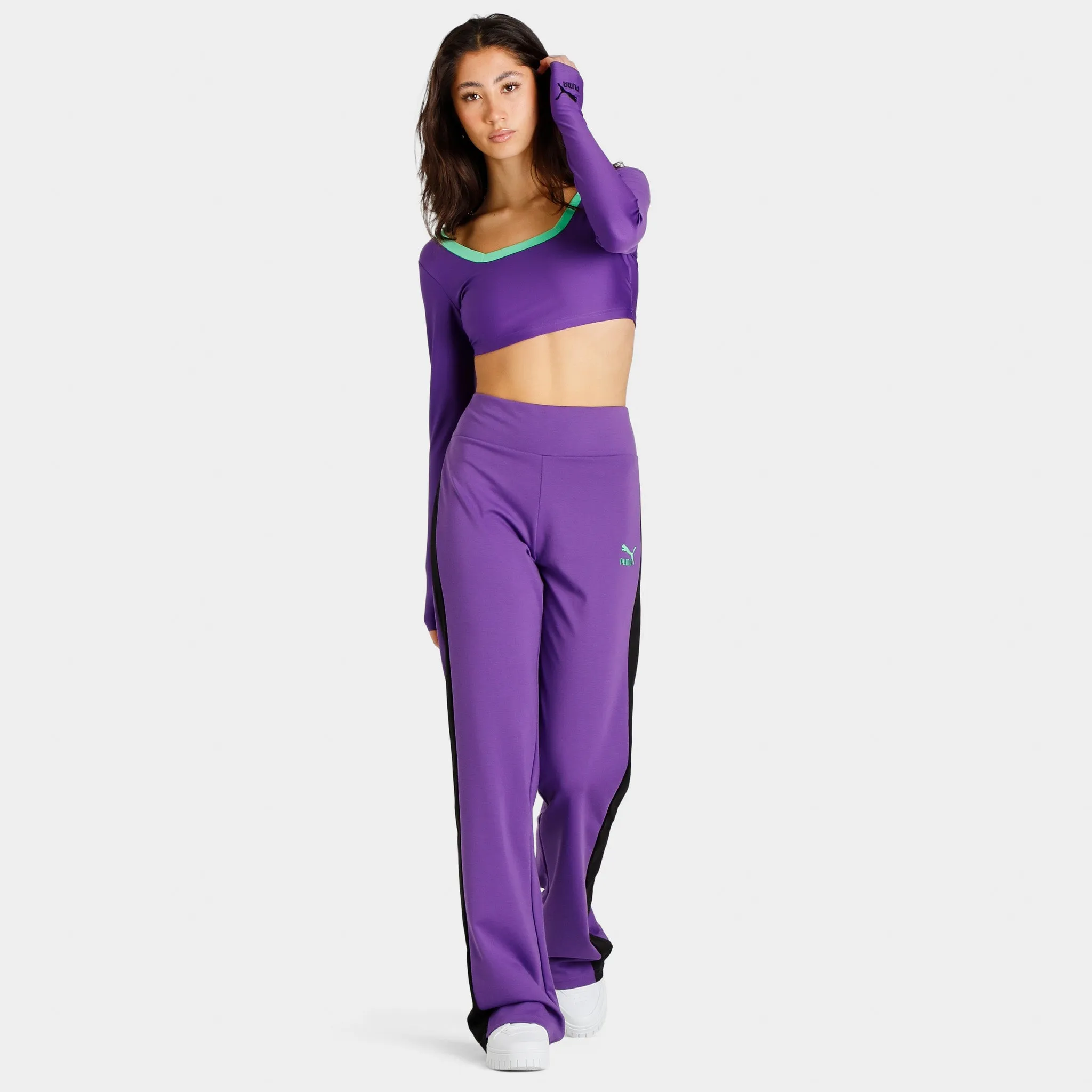 Puma x Dua Lipa Women's Crop Long Sleeve T-shirt / Royal Purple
