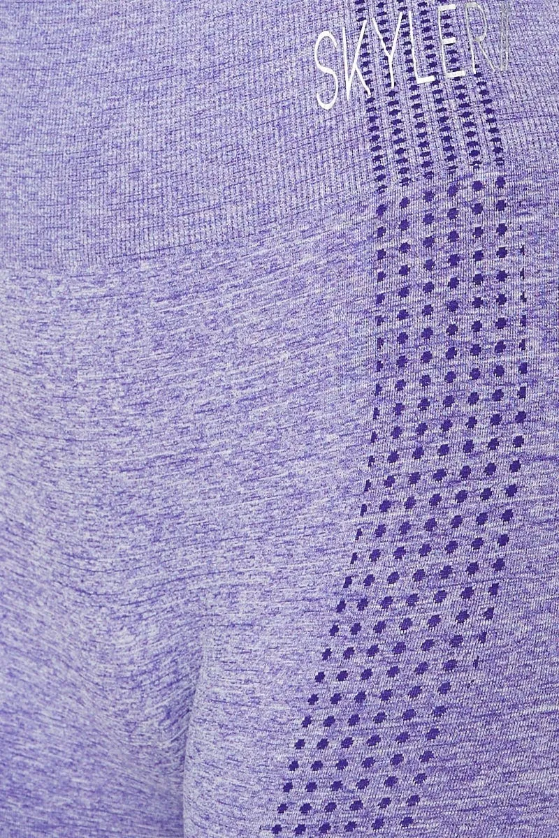 Purple Seamless Activewear Leggings