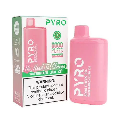 Pyro 6000 - Disposable Vape Device - Watermelon Lush Ice
