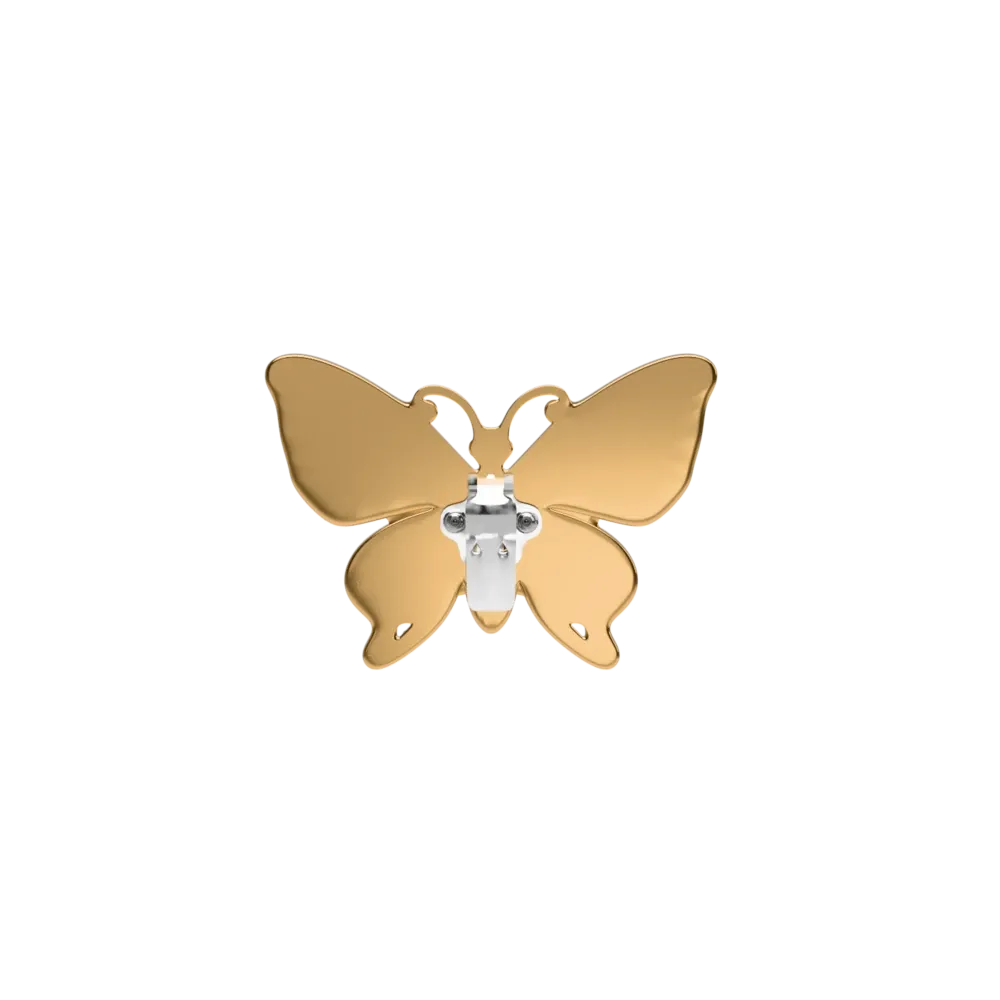 Rhinestone Butterfly Gold Toe Clip