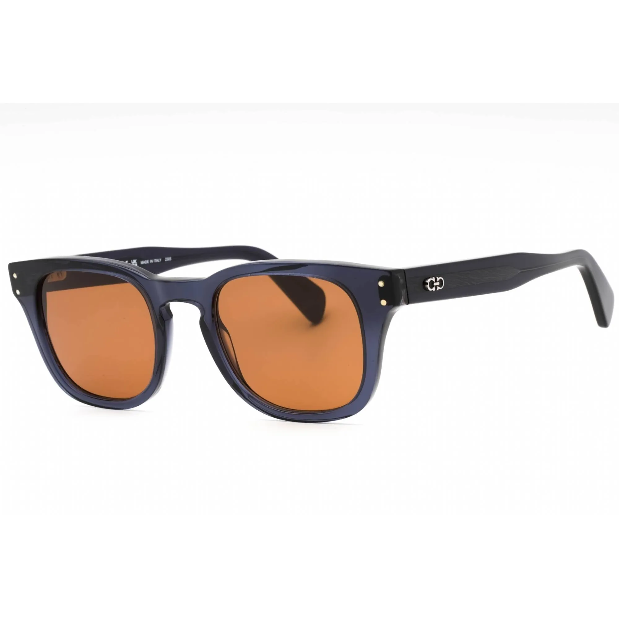 Salvatore Ferragamo Men's Sunglasses - Blue Full Rim Frame Orange Lens | SF1057S 456