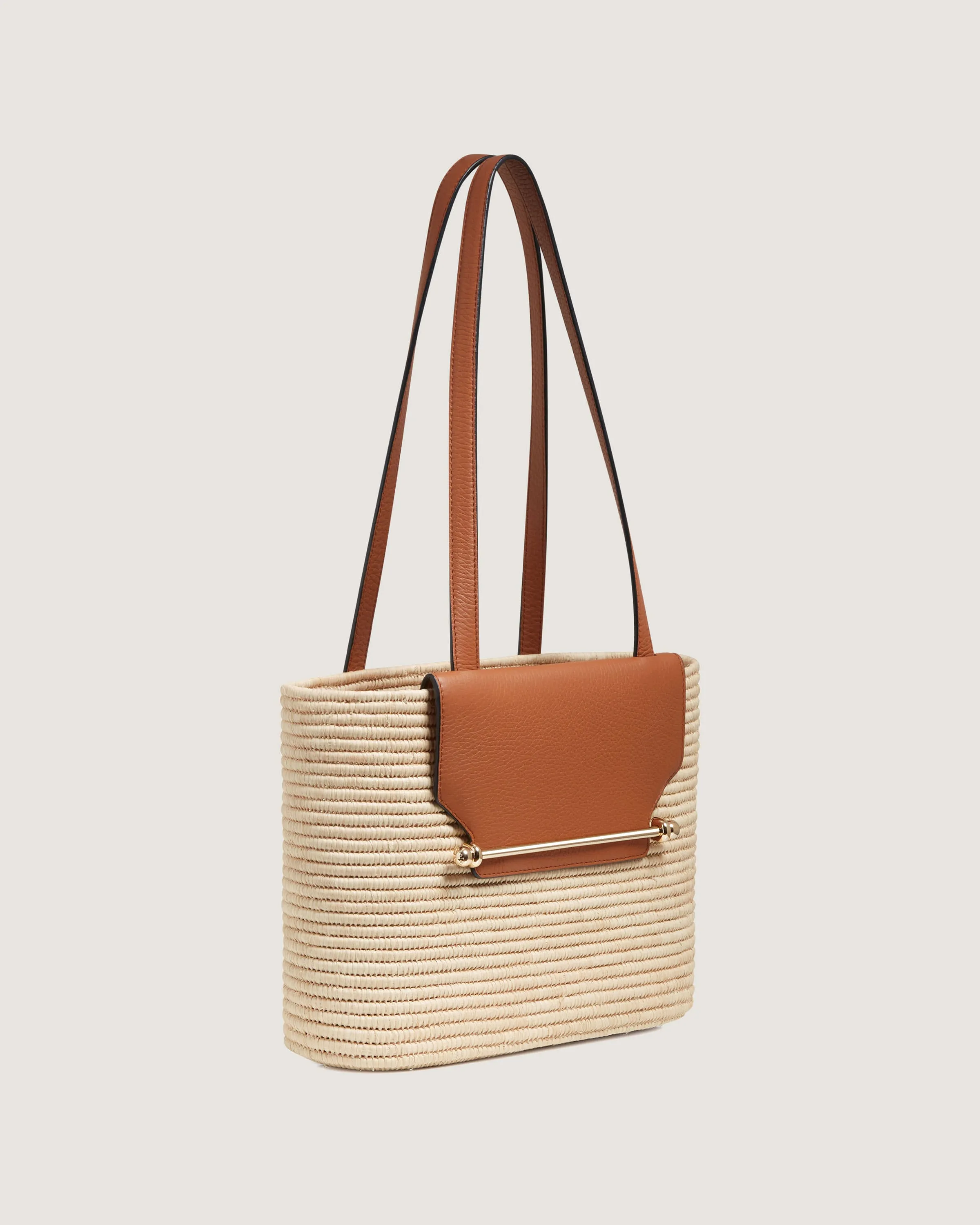 The Strathberry Basket (Small) - Raffia/Leather Tan