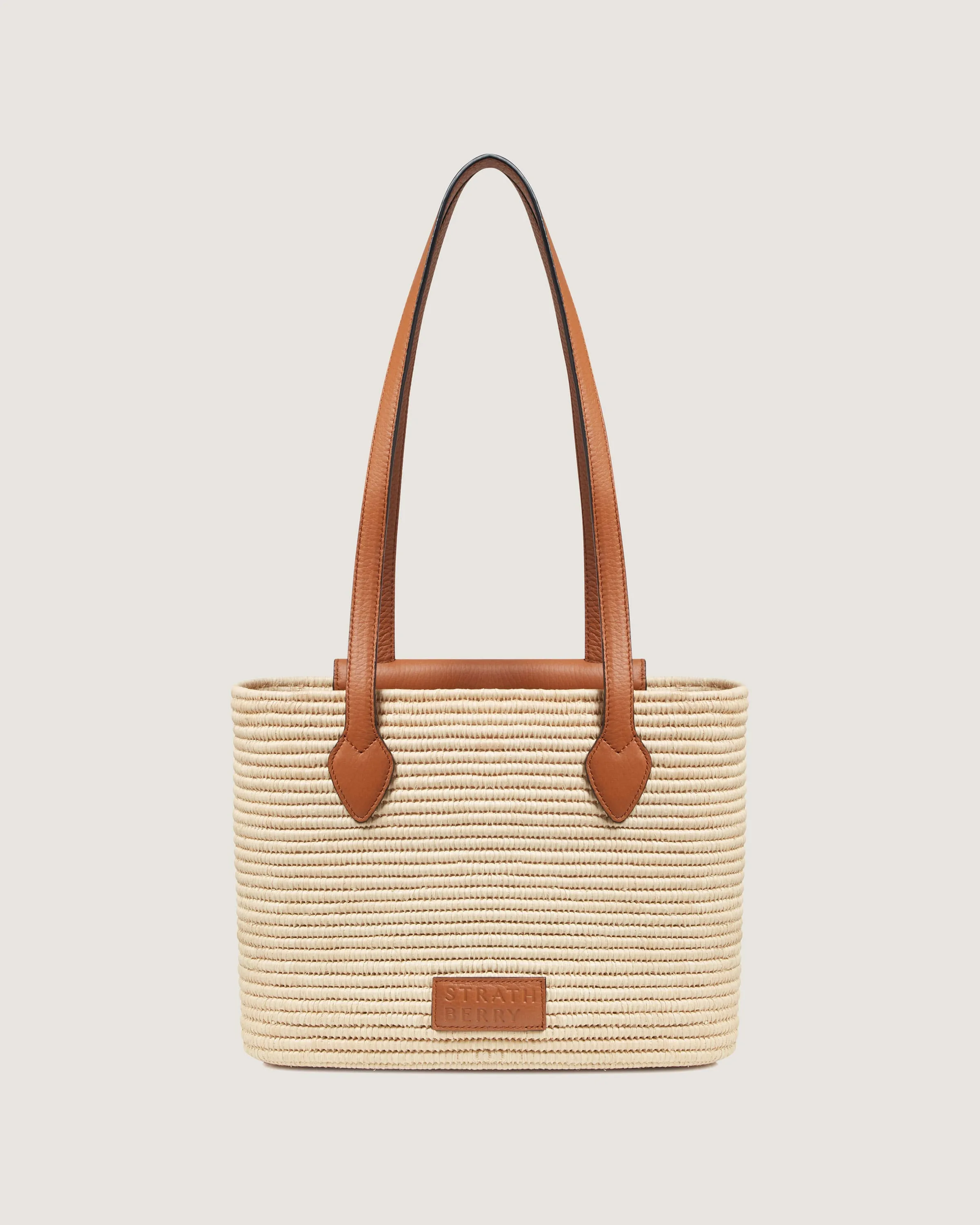 The Strathberry Basket (Small) - Raffia/Leather Tan
