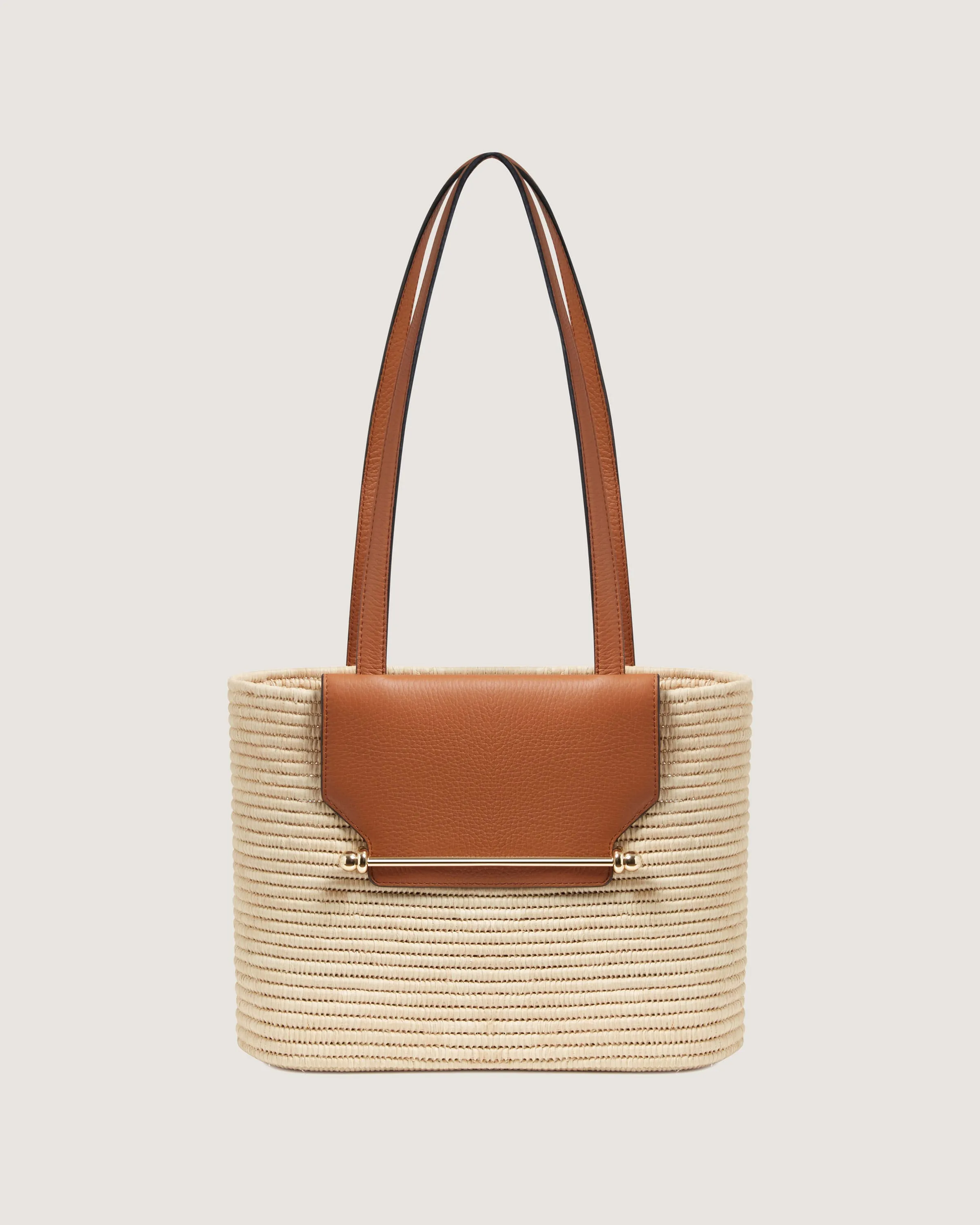 The Strathberry Basket (Small) - Raffia/Leather Tan