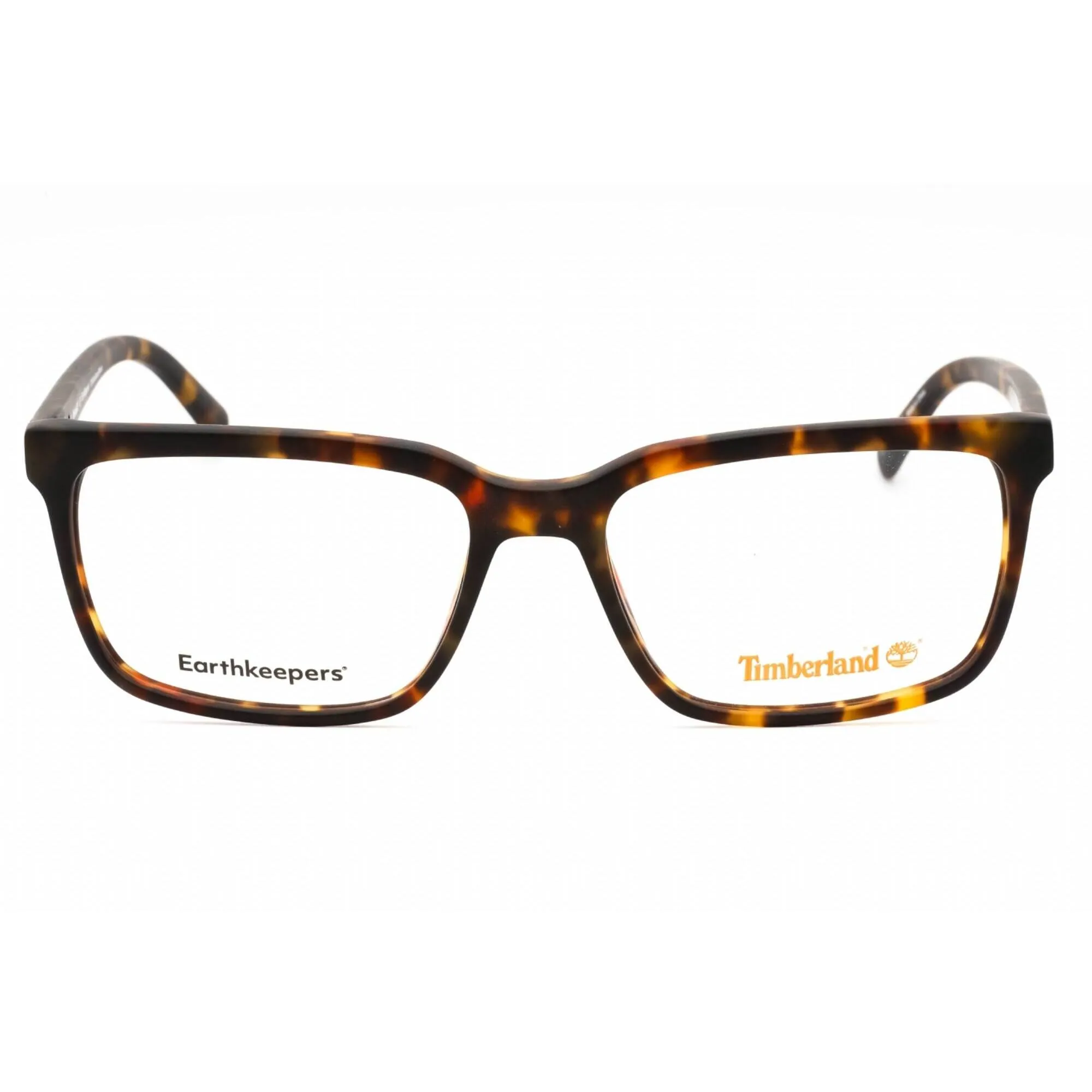 Timberland Men's Eyeglasses - Havana/Other Rectangular Acetate Frame | TB1580 056