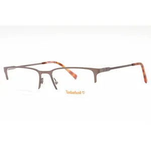 Timberland Men's Eyeglasses - Matte Dark Ruthenium Metal Half Rim Frame | TB1799 013