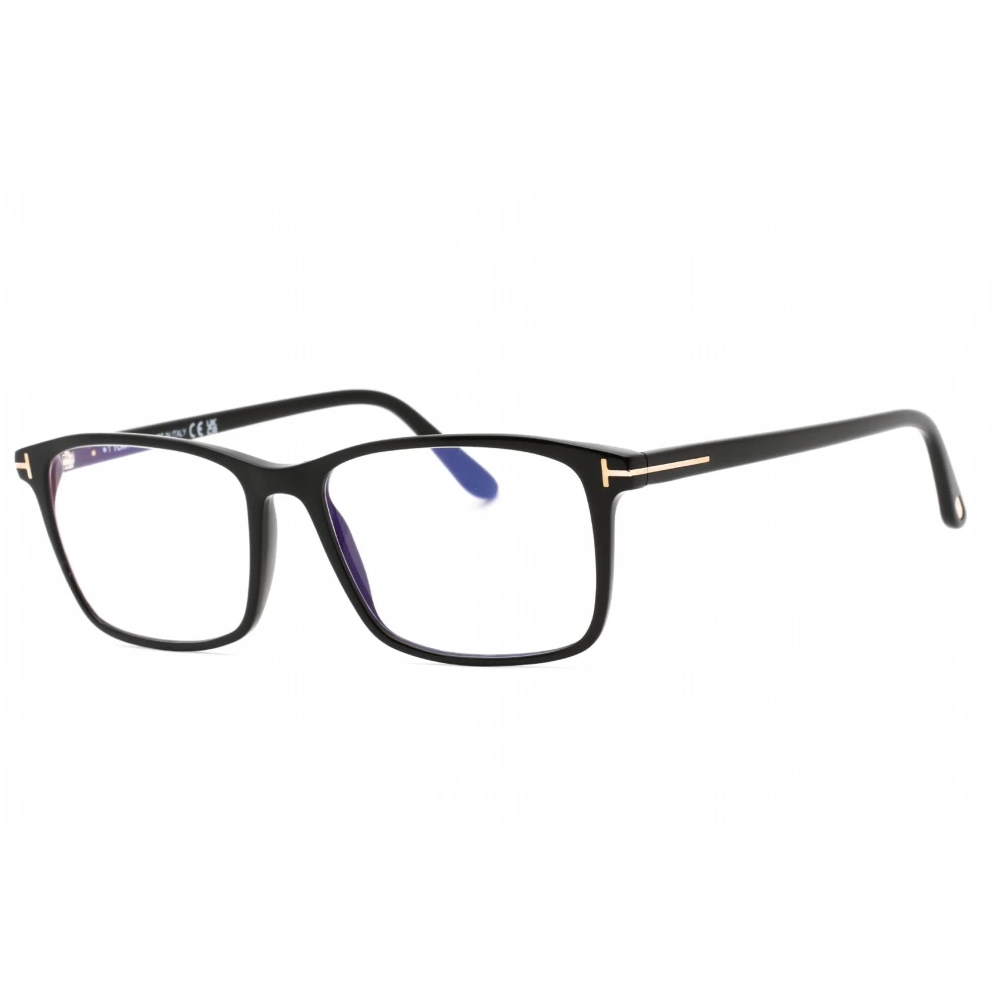 Tom Ford Men's Eyeglasses - Black Plastic Rectangular Full Rim Frame | FT5584-B 001