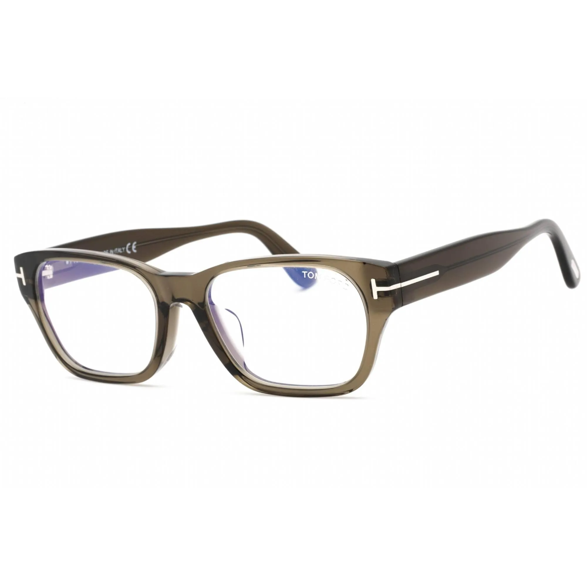 Tom Ford Men's Eyeglasses - Grey Plastic Full Rim Rectangular Frame | FT5781-D-B 020