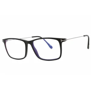 Tom Ford Men's Eyeglasses - Matte Black Rectangular Acetate Full Rim | FT5758-B 002