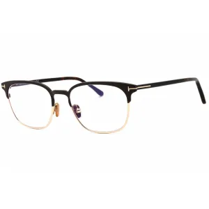 Tom Ford Men's Eyeglasses - Matte Dark Brown Square Metal Frame | FT5799-B 049