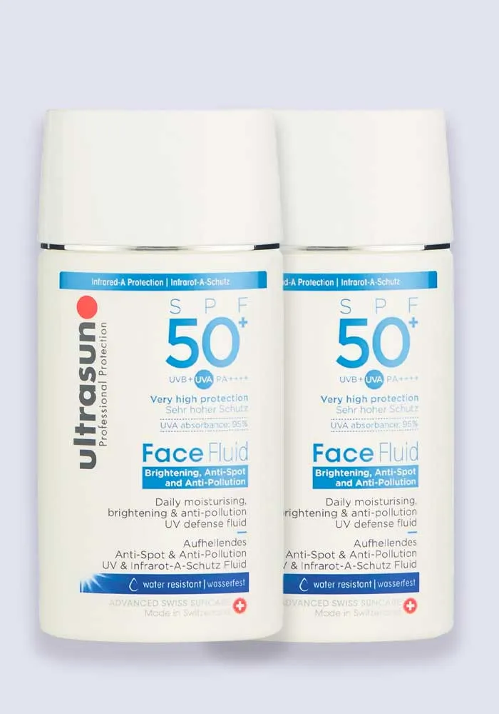 Ultrasun Face Fluid Anti-Pollution Protection SPF 50  40ml - 2 Pack Saver