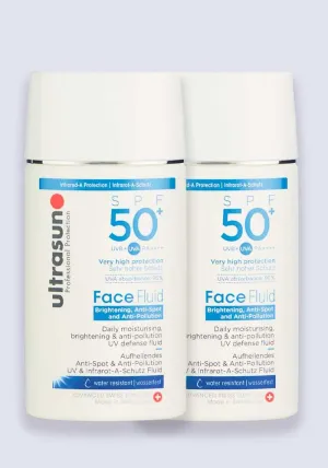 Ultrasun Face Fluid Anti-Pollution Protection SPF 50  40ml - 2 Pack Saver