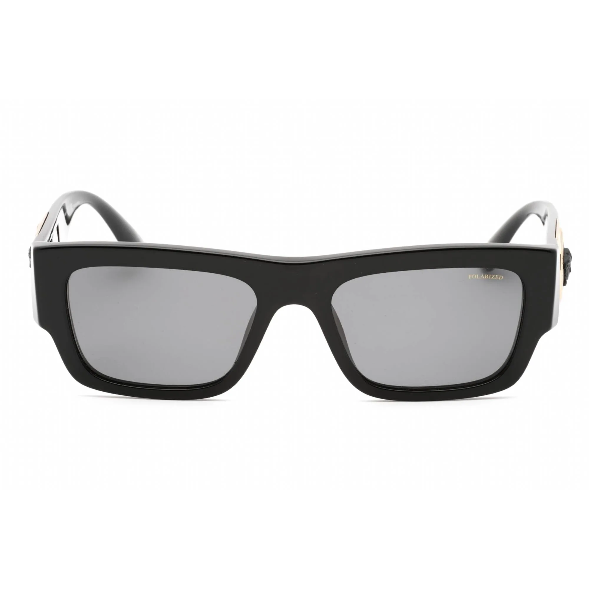 Versace Men's Sunglasses - Black Rectangular Frame Dark Grey Lens | 0VE4416U GB1/81