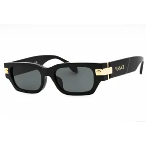 Versace Men's Sunglasses - Black Rectangular Frame Dark Grey Lens | 0VE4465F GB1/87