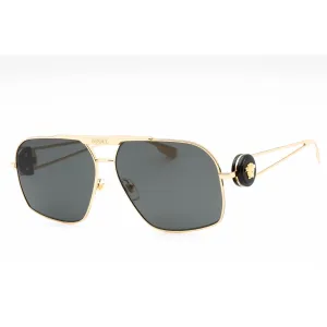 Versace Men's Sunglasses - Gold Metal Full Rim Frame Dark Grey Lens | 0VE2269 100287