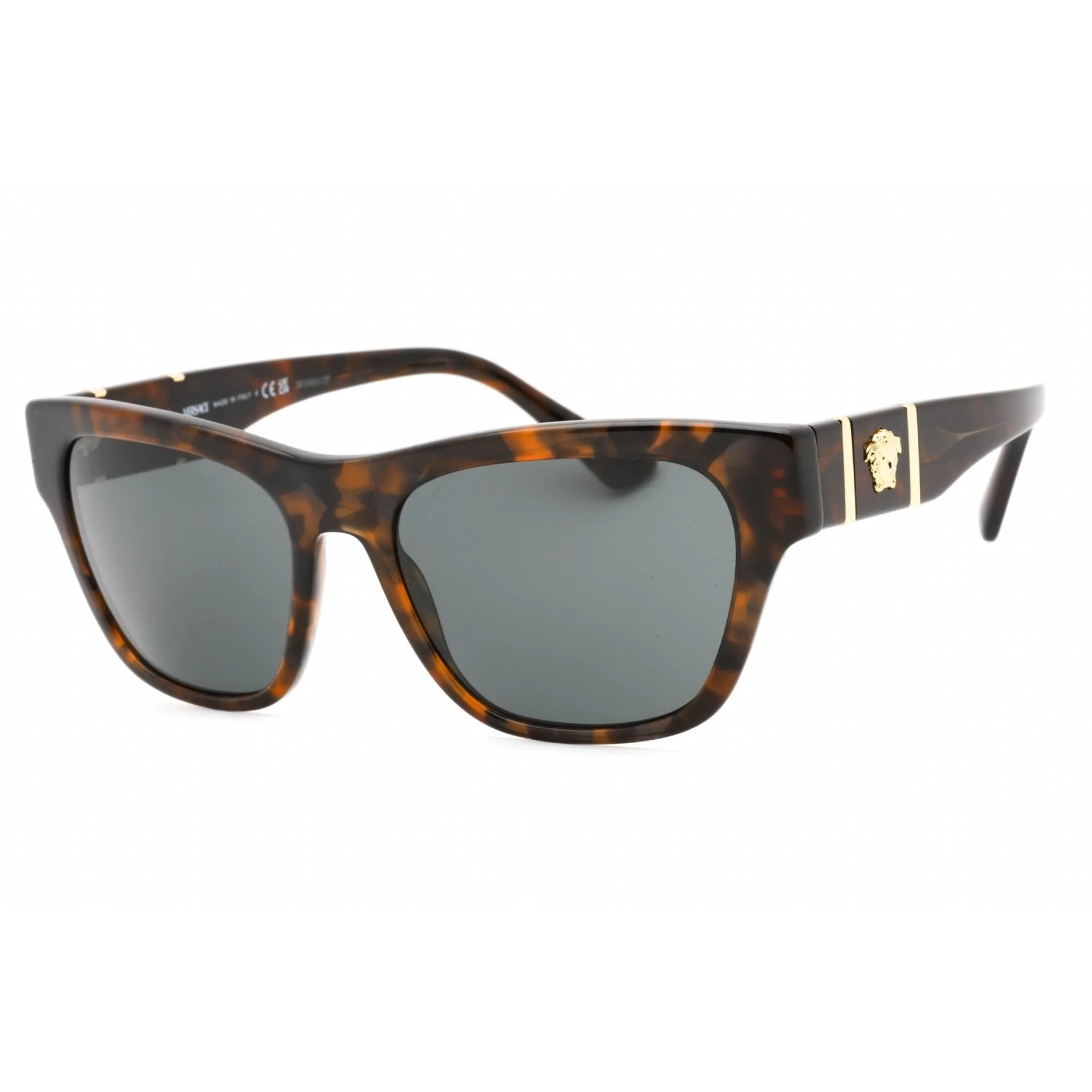 Versace Men's Sunglasses - Havana Cat Eye Shape Frame Dark Grey Lens | 0VE4457 542987