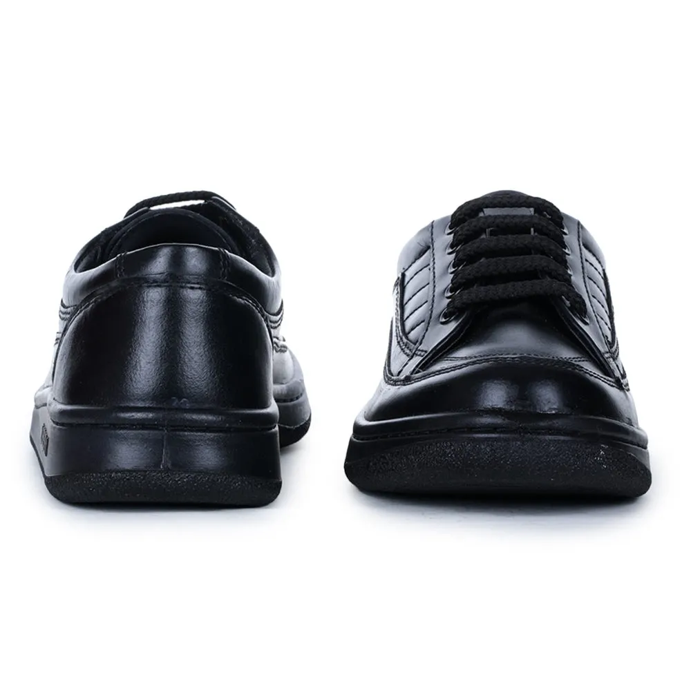 Warrior Black Formal Lacing Shoes For Men 2078-01 By Liberty
