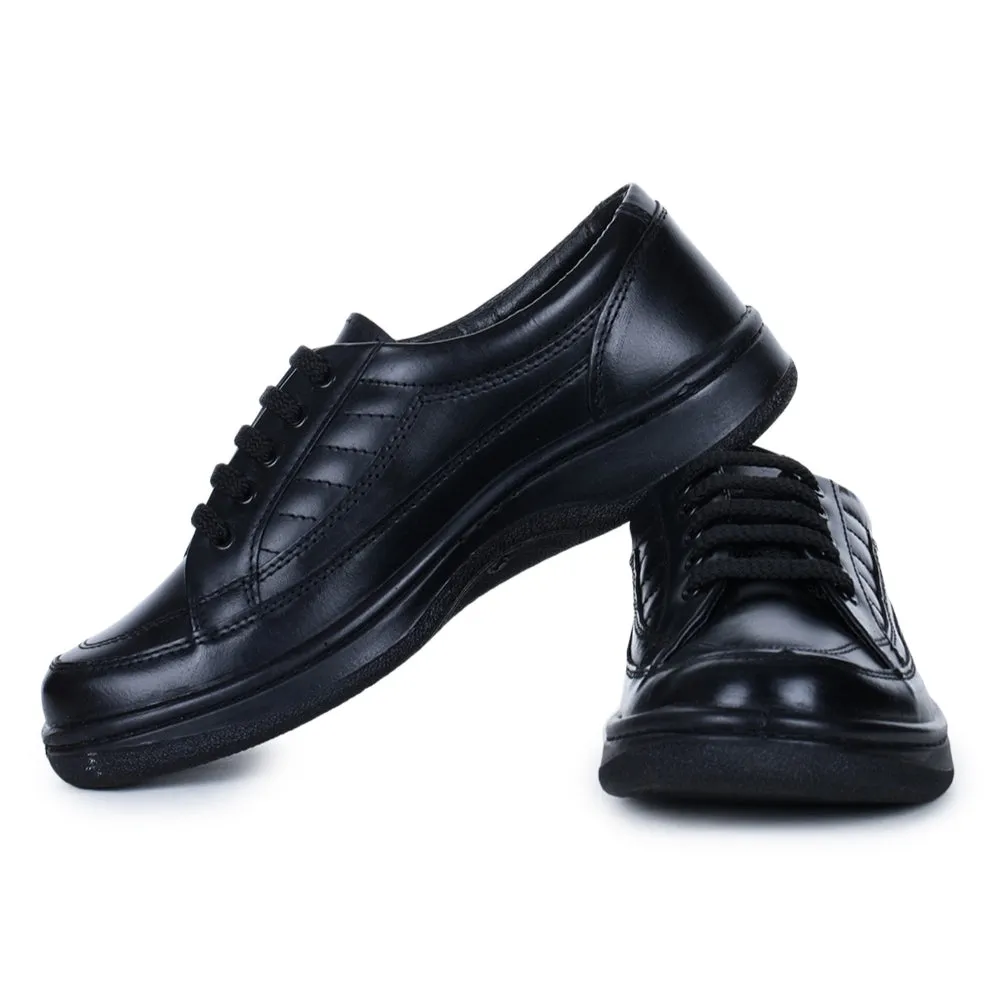 Warrior Black Formal Lacing Shoes For Men 2078-01 By Liberty