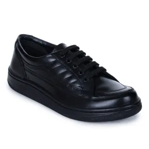 Warrior Black Formal Lacing Shoes For Men 2078-01 By Liberty