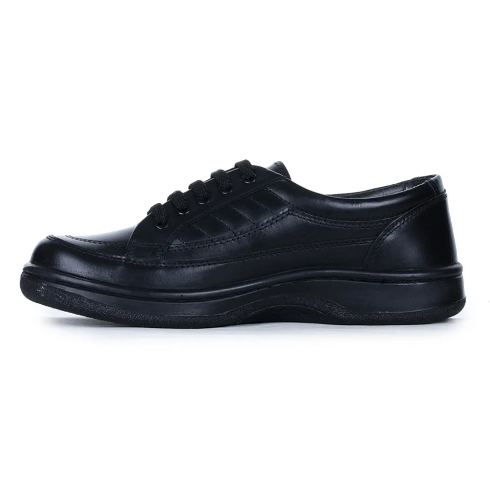 Warrior Black Formal Lacing Shoes For Men 2078-01 By Liberty