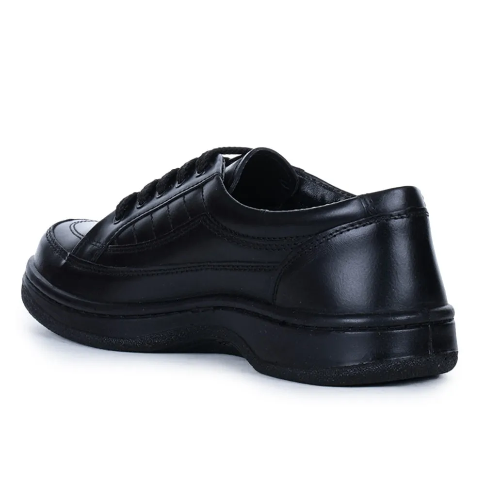 Warrior Black Formal Lacing Shoes For Men 2078-01 By Liberty