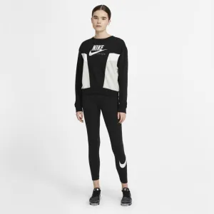 Women's Nike Essential Swoosh Mid-Rise Leggings Black