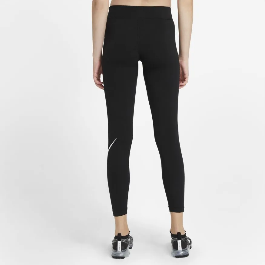Women's Nike Essential Swoosh Mid-Rise Leggings Black