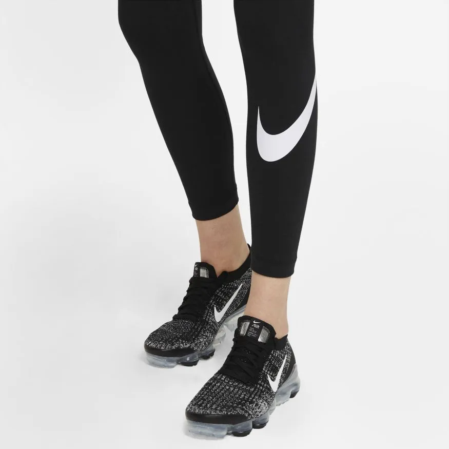 Women's Nike Essential Swoosh Mid-Rise Leggings Black